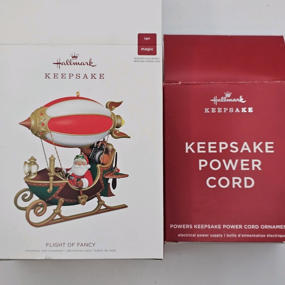 Hallmark Keepsake 2018 Flight Of Fancy Magic Ornament+ Power Cord NIB Bundle Lot
